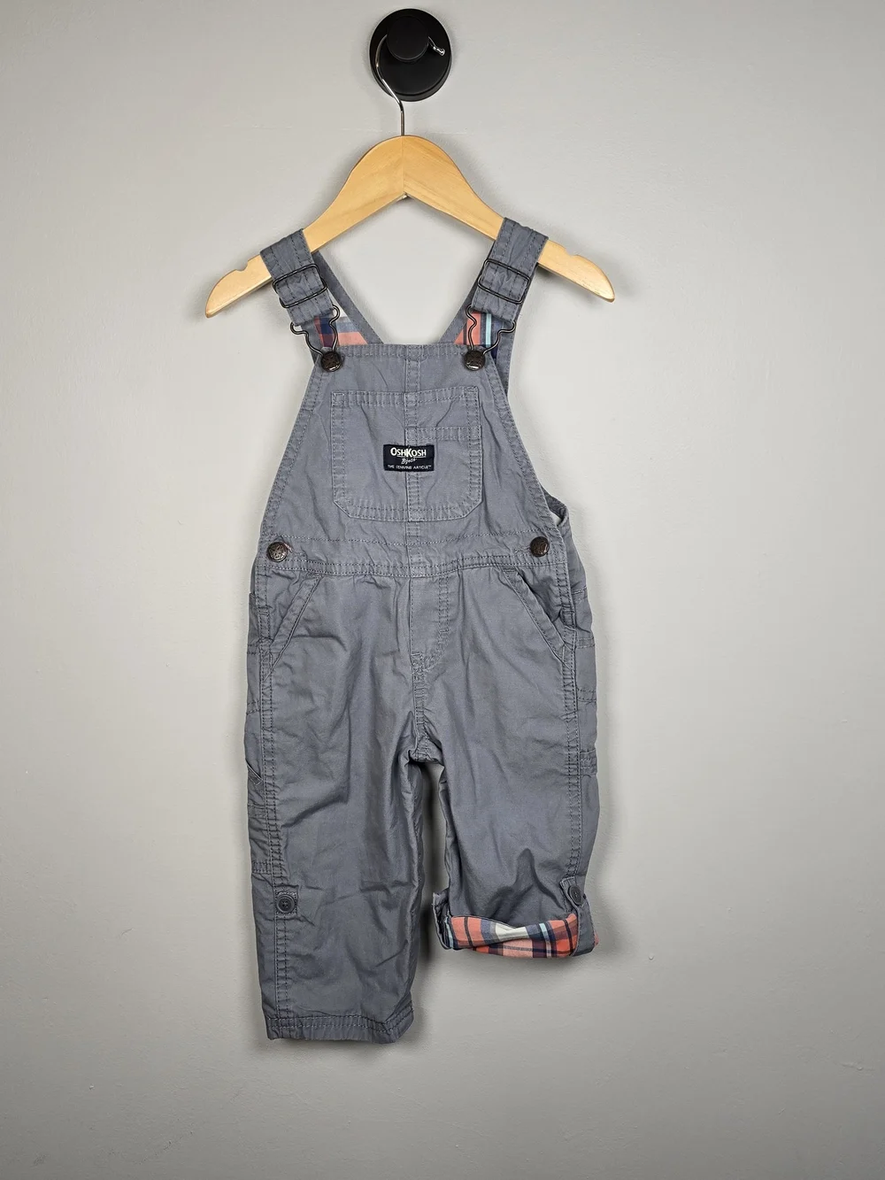 OshKosh B'gosh Boys' Gray Cotton Overalls